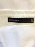 KAREN MILLEN WHITE COTTON SLEEVELESS DRESS SIZE 10