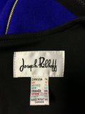 JOSEPH RIBKOFF BLACK,GREY & BLUE LONG SLEEVE PENCIL DRESS SIZE 16