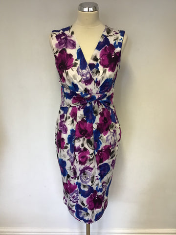 PHASE EIGHT FLORAL PRINT STRETCH DRESS SIZE 12