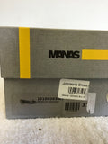 BRAND NEW MANAS BROWN LEATHER BOW TRIM FLATS SIZE 4/37