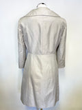 LK BENNETT SILVER METALIC 3/4 SLEEVE METALLIC SPECIAL OCCASION COAT SIZE 10