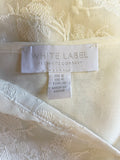 THE WHITE COMPANY OFF WHITE FLORAL EMBROIDERED TUNIC TOP SIZE 8