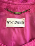 WINDSMOOR FUSHIA PINK SHORT SLEEVE JACKET & PENCIL SKIRT SUIT SIZE 8/10