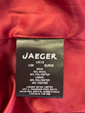 BRAND NEW JAEGER DARK RED WOOL BLEND MID LENGTH COAT SIZE 10