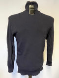 BRAND NEW EMPORIO ARMANI NAVY BLUE POLO NECK JUMPER SIZE XXL