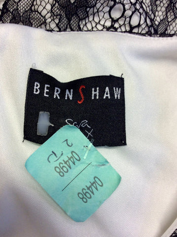 SARA BERNSHAW WHITE & BLACK LACE SPECIAL OCCASION DRESS SIZE 14