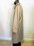 BURBERRY BEIGE COTTON BLEND BUTTON UP OVERCOAT/ MAC SIZE 50 UK 40 REG