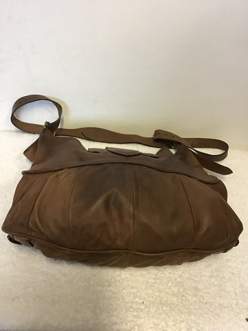 MULBERRY JONI BROWN SOFT LEATHER CROSS BODY SLOUCH HOBO BAG