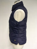 JOULES HIGHAM 3 DARK BLUE PADDED GILET SIZE 10