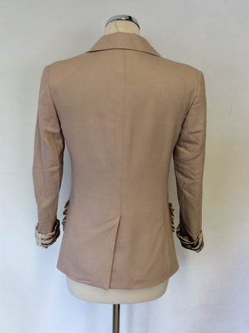 MULBERRY NUDE/BLUSH WOOL & CASHMERE JACKET SIZE 8