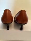 AUDLEY TAN ALL LEATHER HEELS SIZE 6/39