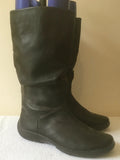BRAND NEW HOTTER BLACK LEATHER CALF LENGTH COMFORT BOOTS SIZE 5.5/38.5