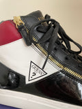 GUESS BLACK,WHITE & RED TRIM HIGH TOP TRAINERS SIZE 11/ 45