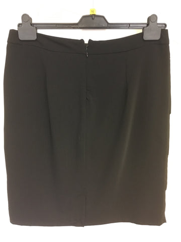 BRAND NEW BARBARA LEBEK BLACK TIERED PANELS STRAIGHT SKIRT SIZE 16