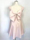 COAST PALE PINK WITH REAR BOW TRIM SPECIAL OCCASION FIT & FLARE DRESS SIZE 8