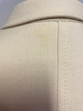 REISS SKORPIOS CHAMPAGNE WOOL BLEND LONG LINE JACKET SIZE S