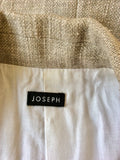 JOSEPH OATMEAL LINEN,WOOL & SILK BLEND JACKET SIZE XL
