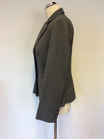 LAURA ASHLEY GREY WOOL BLEND TROUSER SUIT SIZE 12/14