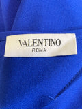 VALENTINO ROMA ROYAL BLUE 3/4 SLEEVE FIT & FLARE DRESS SIZE S UK SIZE 8