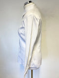MULBERRY WHITE COTTON COLLARED LONG SLEEVED SHIRT SIZE 12