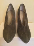 BRAND NEW MARKS & SPENCER AUTOGRAPH TAUPE SUEDE HEELS SIZE 6/39.5