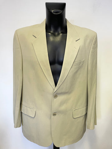 TAYLOR & WRIGHT CREAM SINGLE BREASTED LINEN BLEND JACKET SIZE 44