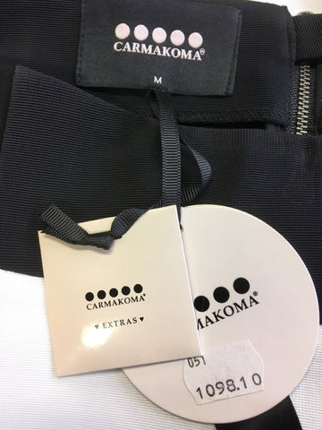 BRAND NEW CARMAKOMA BLACK & WHITE STRIPE PANEL PENCIL SKIRT SIZE M PLUS SIZE