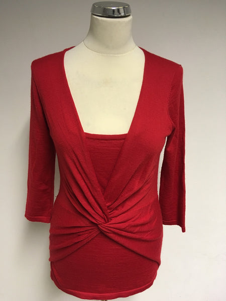 PHASE EIGHT RED TWIST FRONT JUMPER SIZE 12