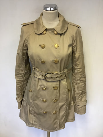 JUICY COUTURE BEIGE COTTON  BELTED TRENCH COAT/ MAC  SIZE S