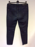 MARCCAIN DARK BLUE STAR PRINT SLIM LEG JEANS SIZE N5 UK16