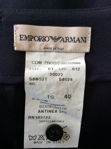 EMPORIO ARMANI LONG BLACK FISHTAIL EVENING SKIRT SIZE 40 UK /10