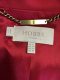 BRAND NEW HOBBS RED WOOL BLEND WIDE LEG TROUSER SUIT SIZE 12/14