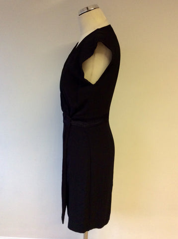 JIGSAW BLACK WRAP AROUND DRESS SIZE S
