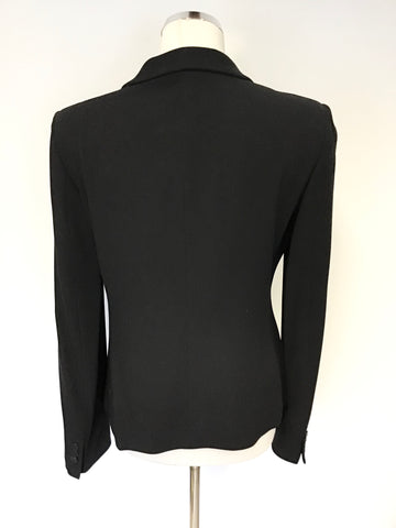 JIGSAW BLACK WOOL BLEND SUIT JACKET SIZE 12