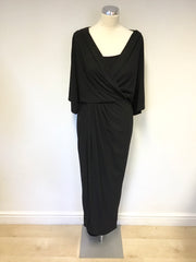 BRAND NEW PHASE EIGHT BLACK KIMONO SLEEVE MAXI DRESS SIZE 12