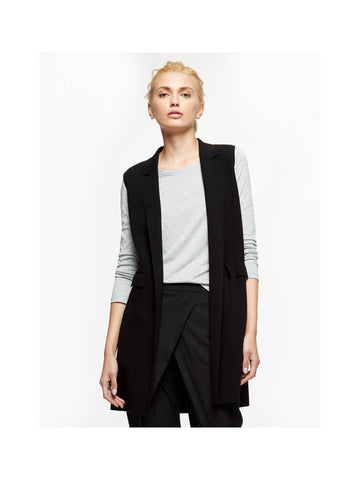 JIGSAW BLACK STRETCH SLEEVELESS JACKET/ GILET SIZE S
