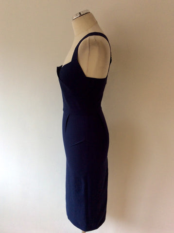 ROLAND MOURET LIMITED EDITION FOR SELFRIDGES NAVY BLUE DRESS SIZE 10