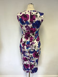 PHASE EIGHT FLORAL PRINT STRETCH DRESS SIZE 12