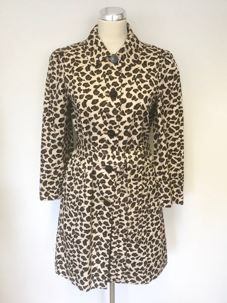 MARC BY MARC JACOBS LEOPARD PRINT BELTED COAT SIZE M