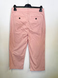 BRAND NEW BODEN PINK STRAIGHT LEG COTTON CROP TROUSERS SIZE 12R
