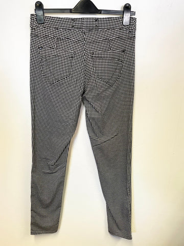 BRAND NEW KAREN MILLEN BLACK DOG TOOTH CHECK TROUSERS SIZE 10
