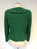 HOBBS EMERALD GREEN WOOL BLEND JACKET SIZE 12