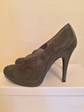 BRAND NEW MARKS & SPENCER AUTOGRAPH TAUPE SUEDE HEELS SIZE 6/39.5