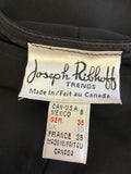 JOSEPH RIBKOFF BLACK FRILLED OPEN LEG EVENING/ SPECIAL OCCASION TROUSERS SIZE 10