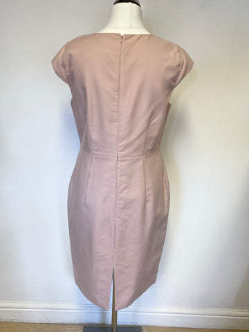 JAEGER PALE PINK CAP SLEEVED SHEATH DRESS SIZE 14