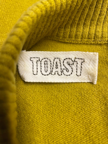 TOAST MUSTARD 100% LAMBSWOOL LONG SLEEVED JUMPER SIZE 10