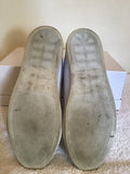 WHISTLES KOKI WHITE LEATHER TRAINERS SIZE UK 7/40
