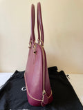 OSPREY BY GRAEME ELLISDON CLARET LEATHER TOTE/SHOULDER BAG