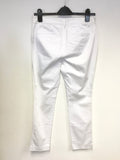 RALPH LAUREN WHITE COTTON SLIM LEG TROUSERS SIZE 4 UK 8