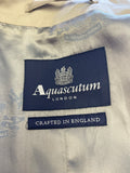 AQUASCUTUM BEIGE BELTED KNEE LENGTH TRENCH COAT SIZE 10R